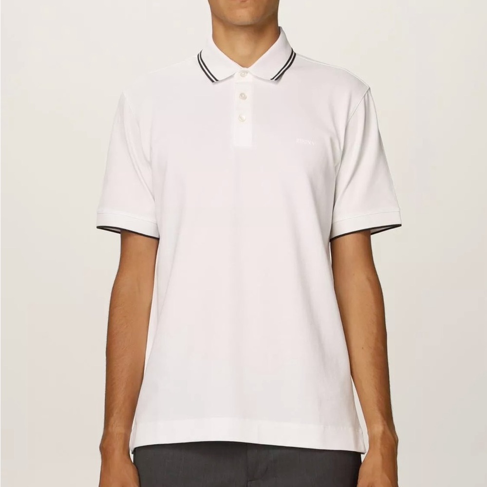 ZZegna Men’s Piquet Short Sleeve Polo Size Small